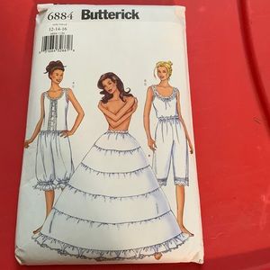 Butterick pattern Misses camisole, pantaloons and hoop petticoat.